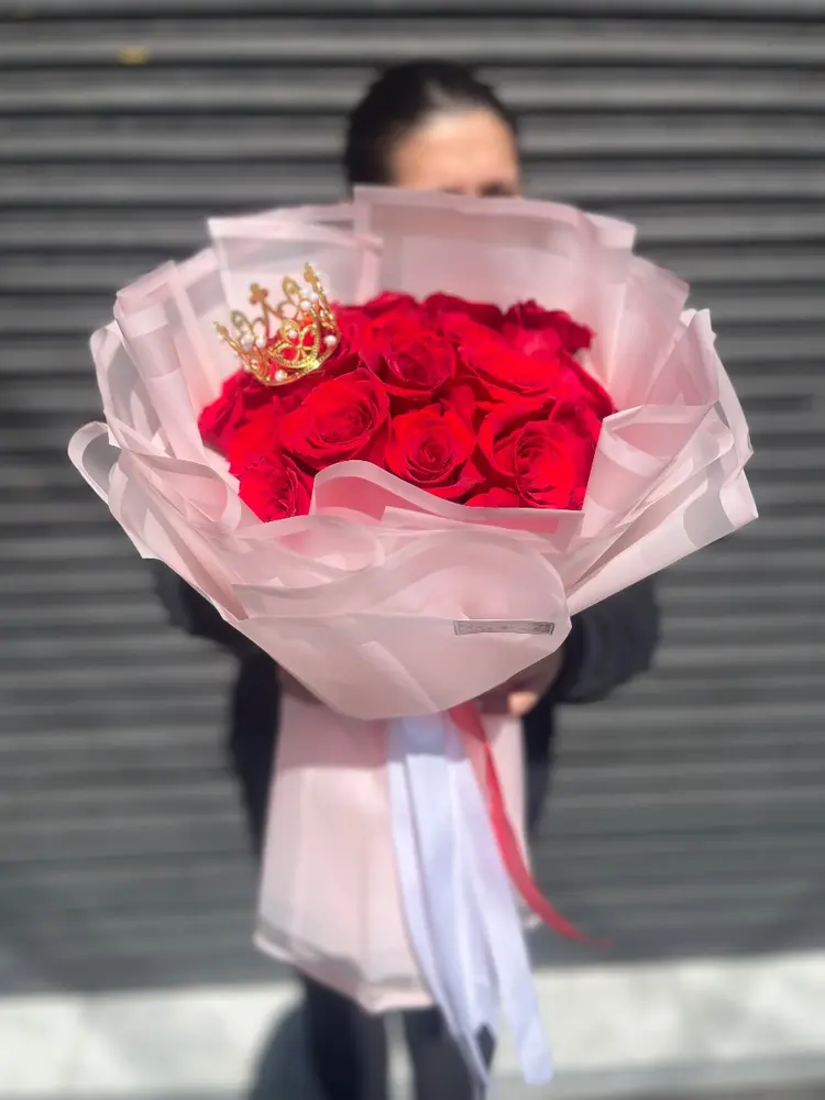 Ramo de 20 rosas rosas importadas