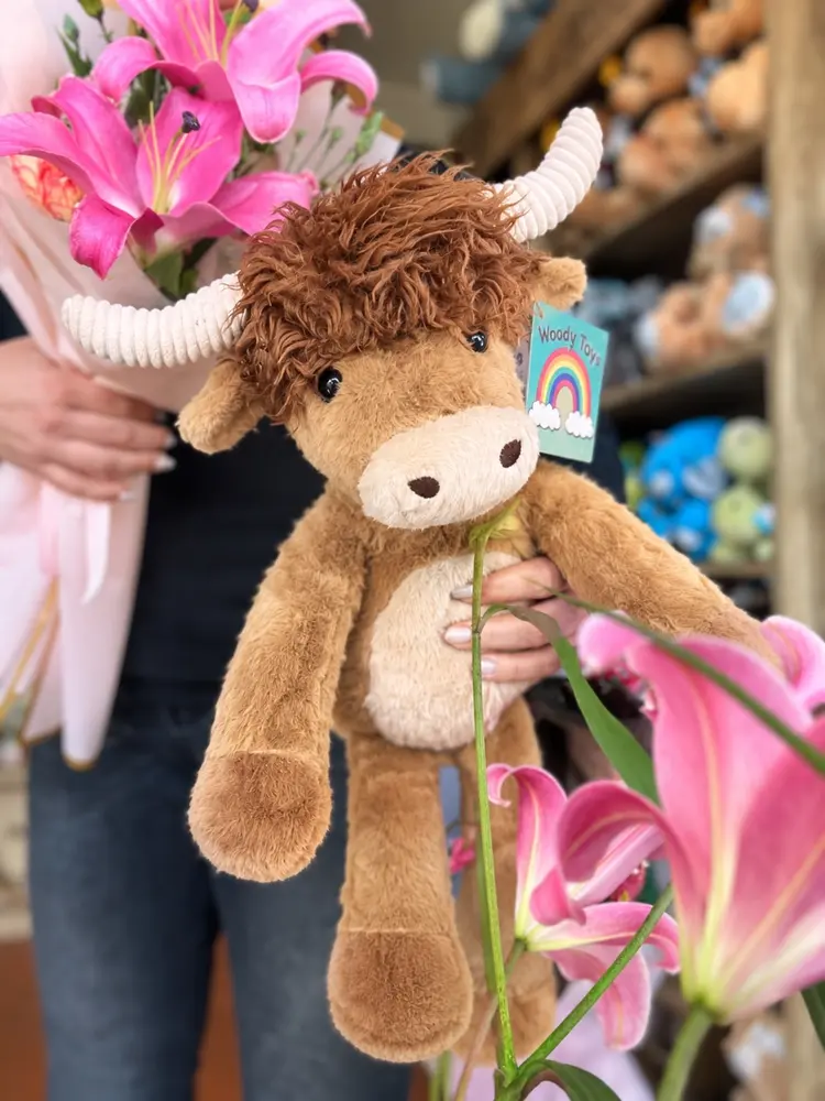 Dúo torito y flores