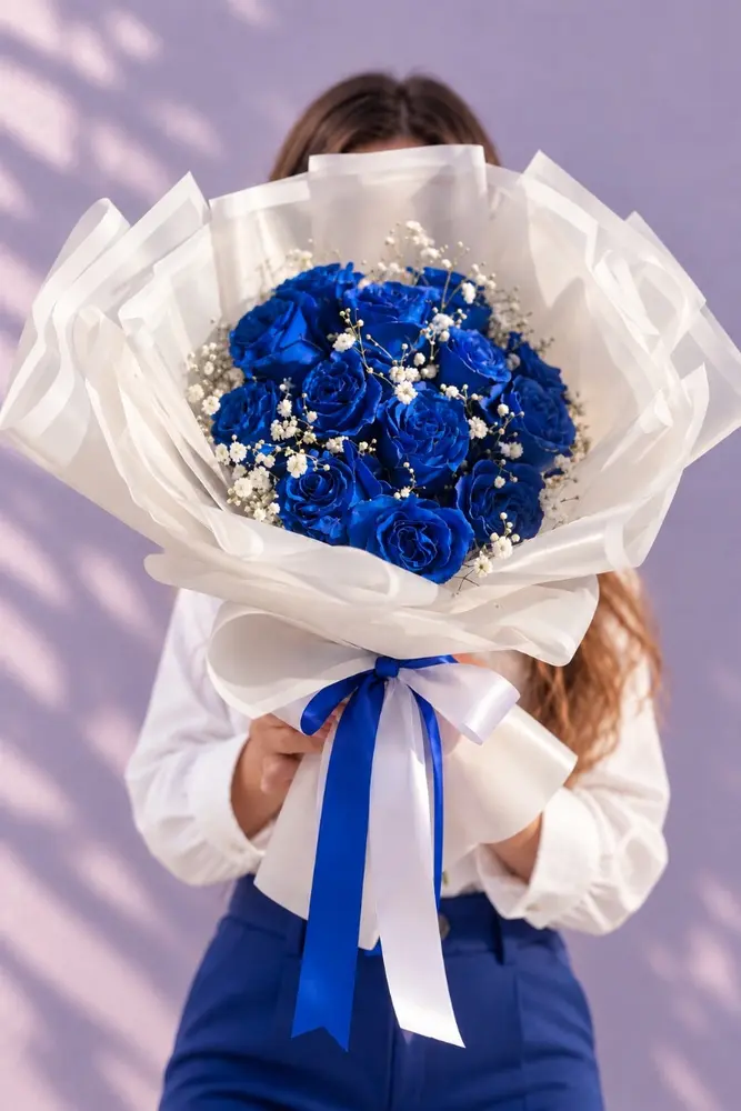 15 rosas Azules